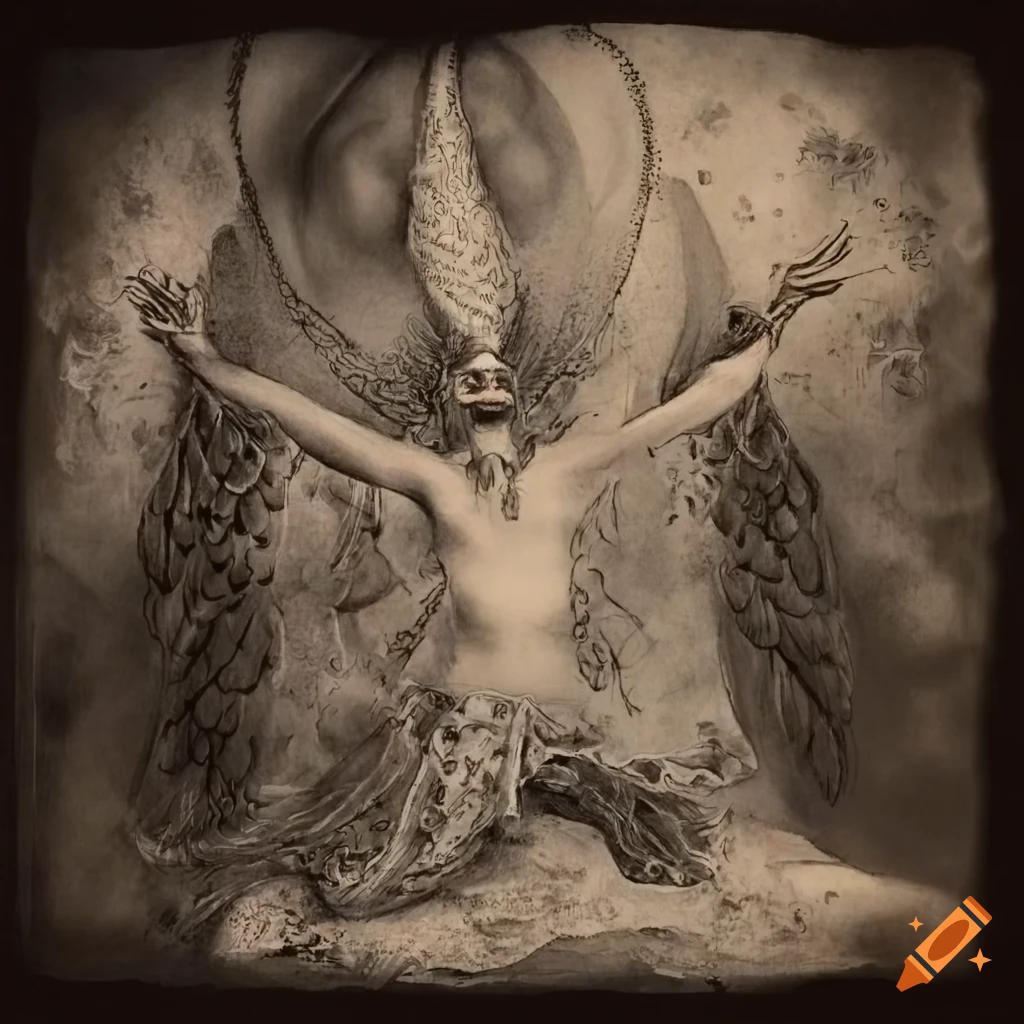 Esoteric photograph of a surreal gothic yogini