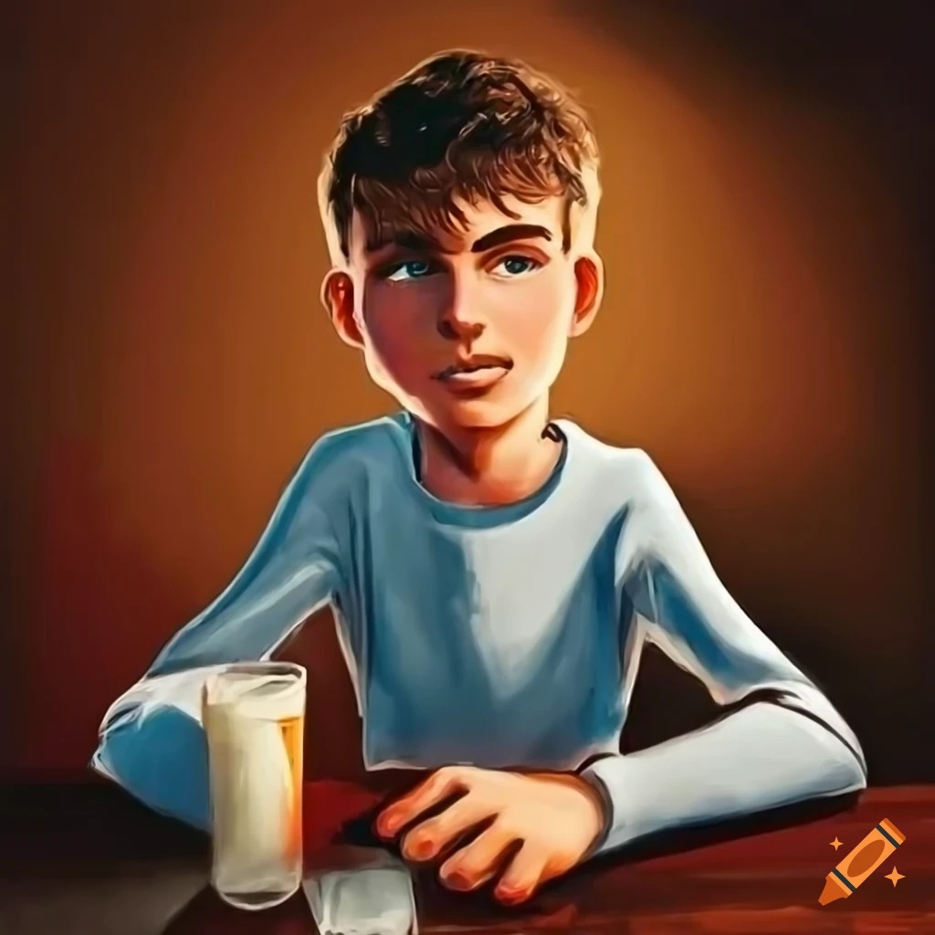 Young man serving pints in a pub