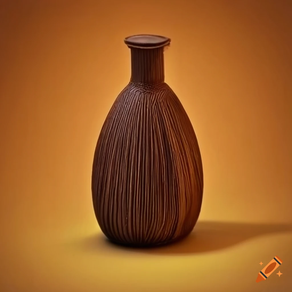 Areca palm leaf sheath bottle