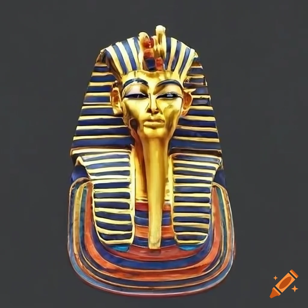 Tutankhamun depicted in death
