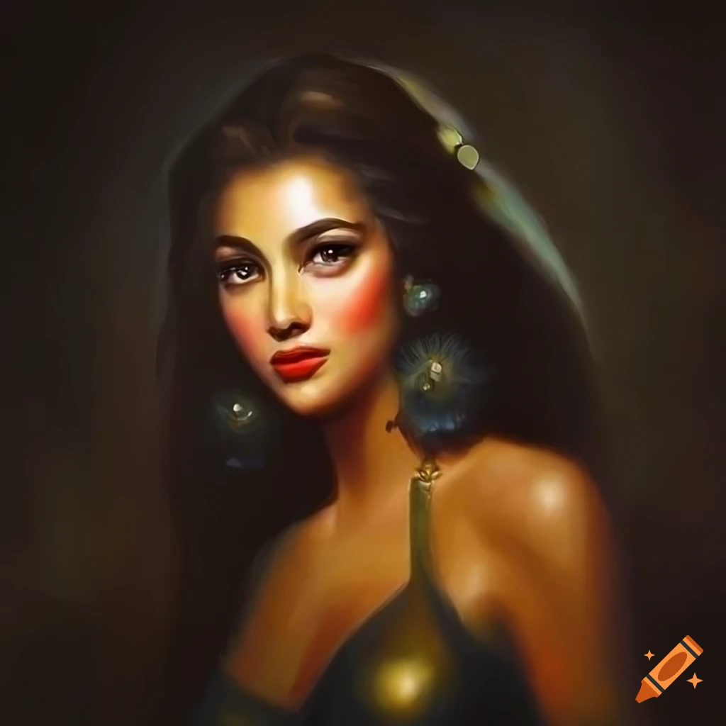 Stunning portrait of a woman with captivating shadows in dramatic