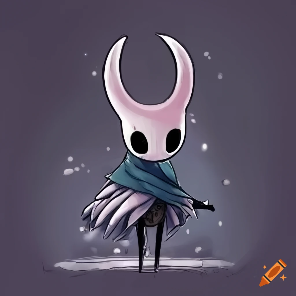 Hollow knight character in a cool pose on Craiyon