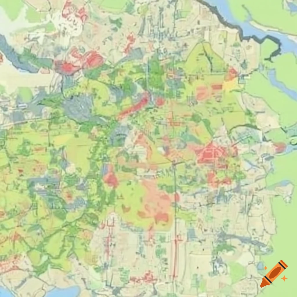 Enhanced map of waterville, maine on Craiyon