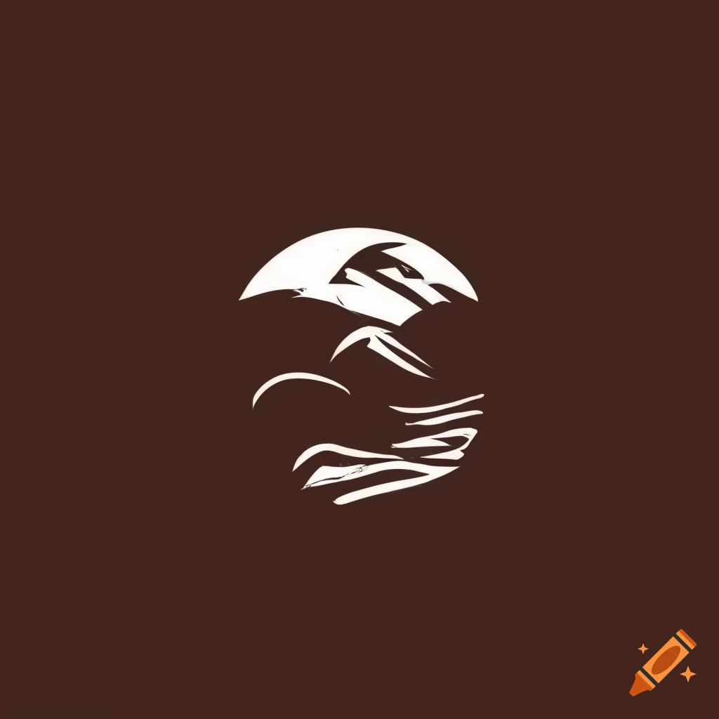 Simple logo of a hilly territory on Craiyon