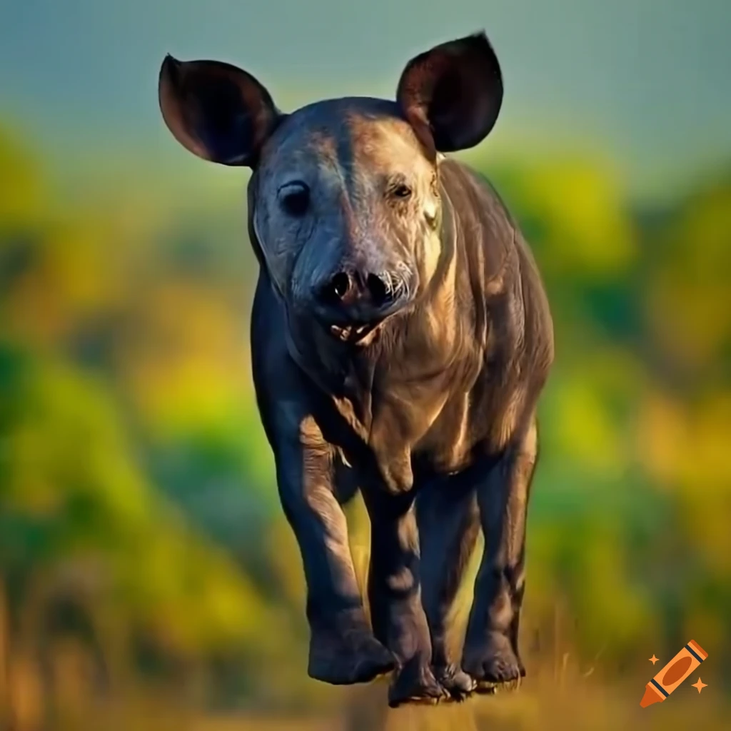Entelodon in a wild Asian setting