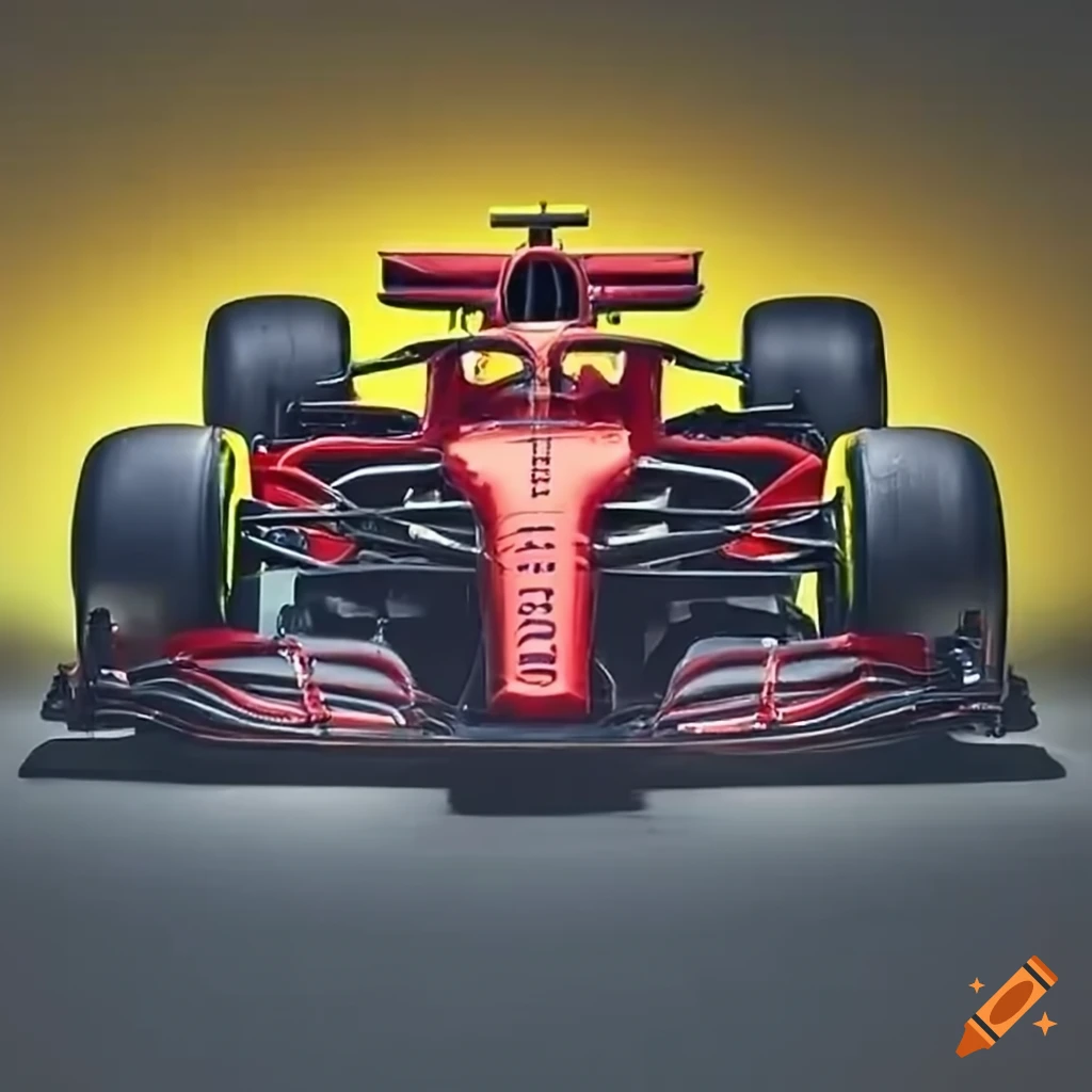 Modern F1 Car With Yellow Front And Red Parts On Craiyon modern-f1-car-with-yellow-front-and-red-parts-on-craiyon
