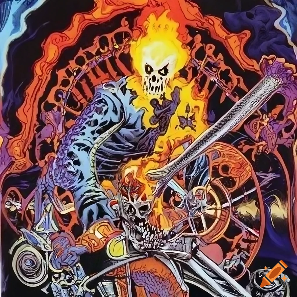 Ghost rider by alan aldridge on Craiyon
