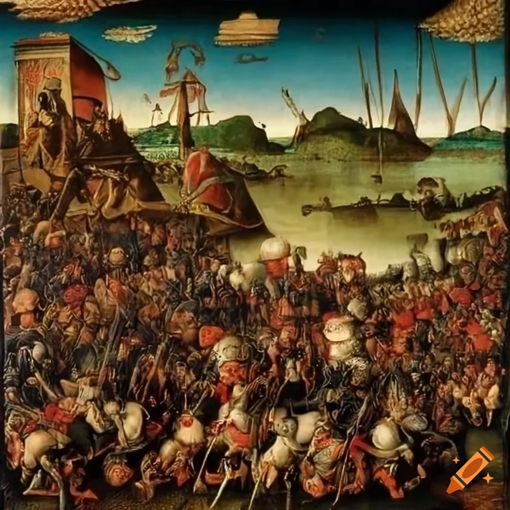 The Battle of Florgelpiep by Lucas Cranach