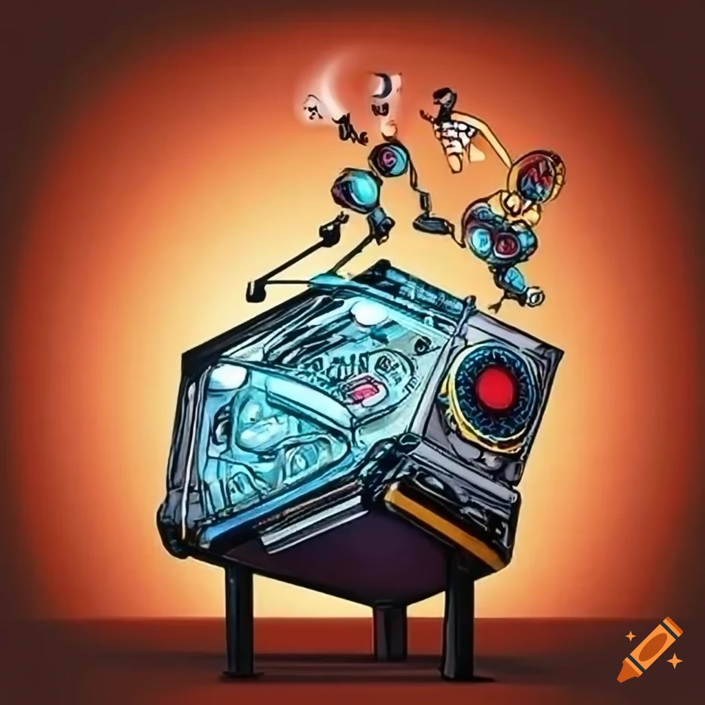 Flyer for the Dortmund Lame rock band Botbox with robots