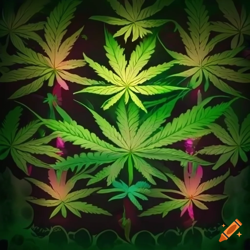 Zen garden with marijuana theme