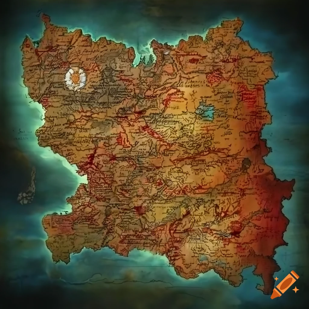 Fantasy map of Poland