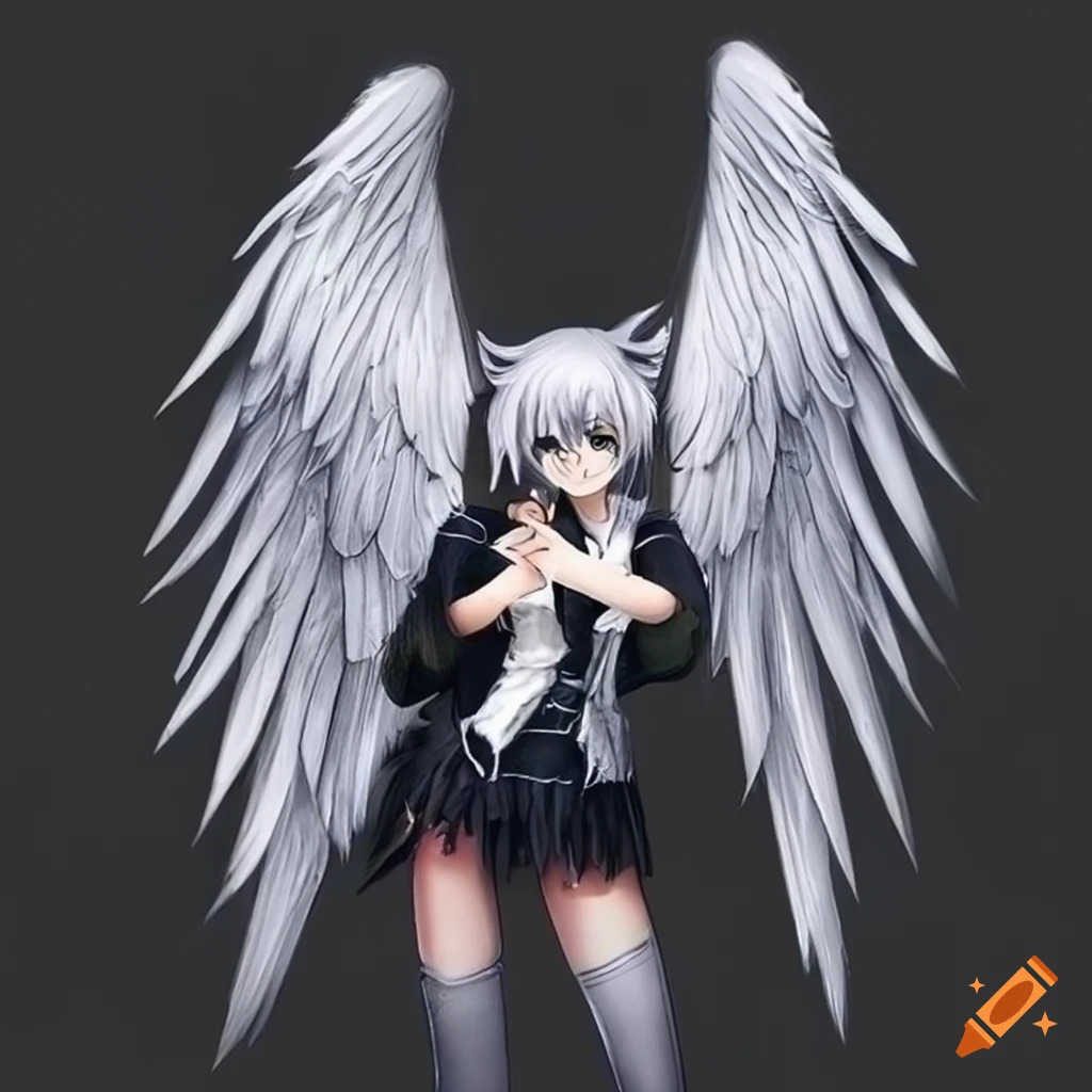 Red panda with angel wings
