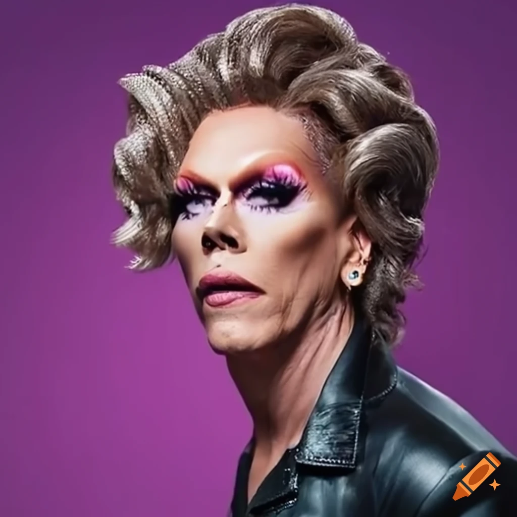 Kevin bacon as drag queen candice bacon on rupaul's drag race on Craiyon