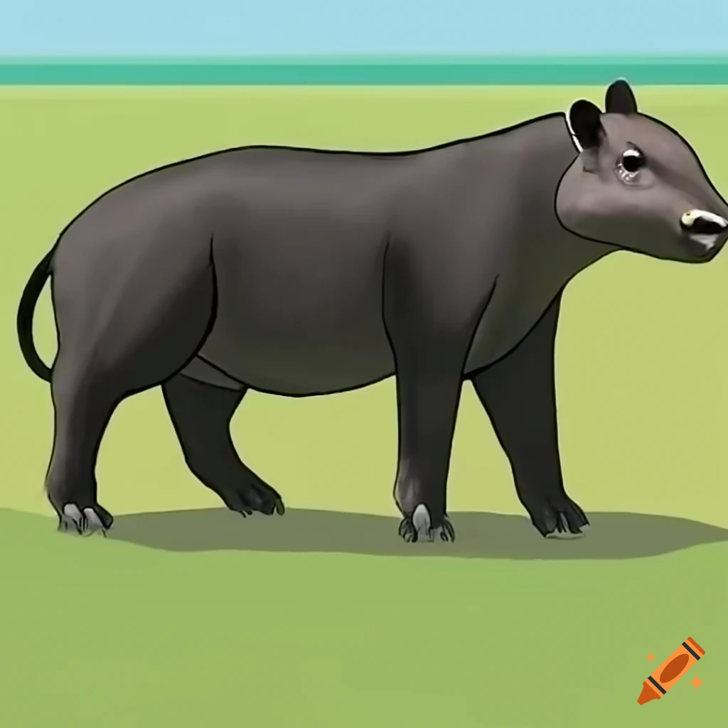 Entelodon in wild Asian savannah