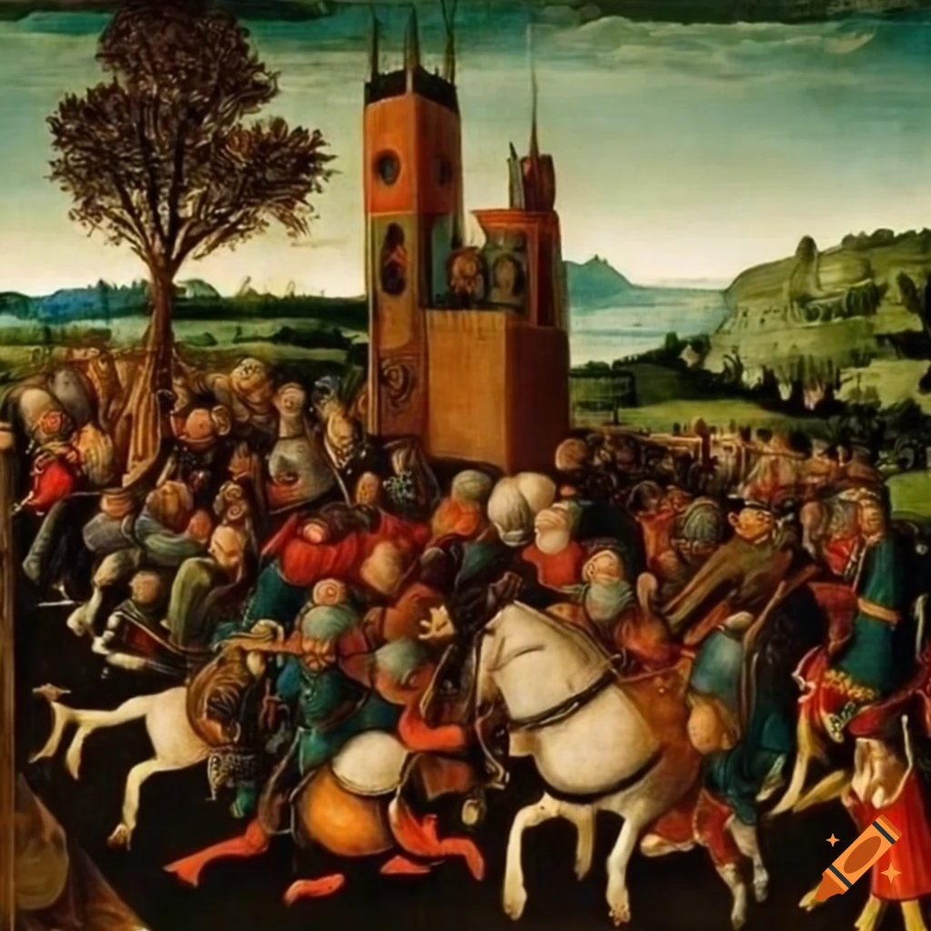 The Battle of Florgelpiep by Lucas Cranach