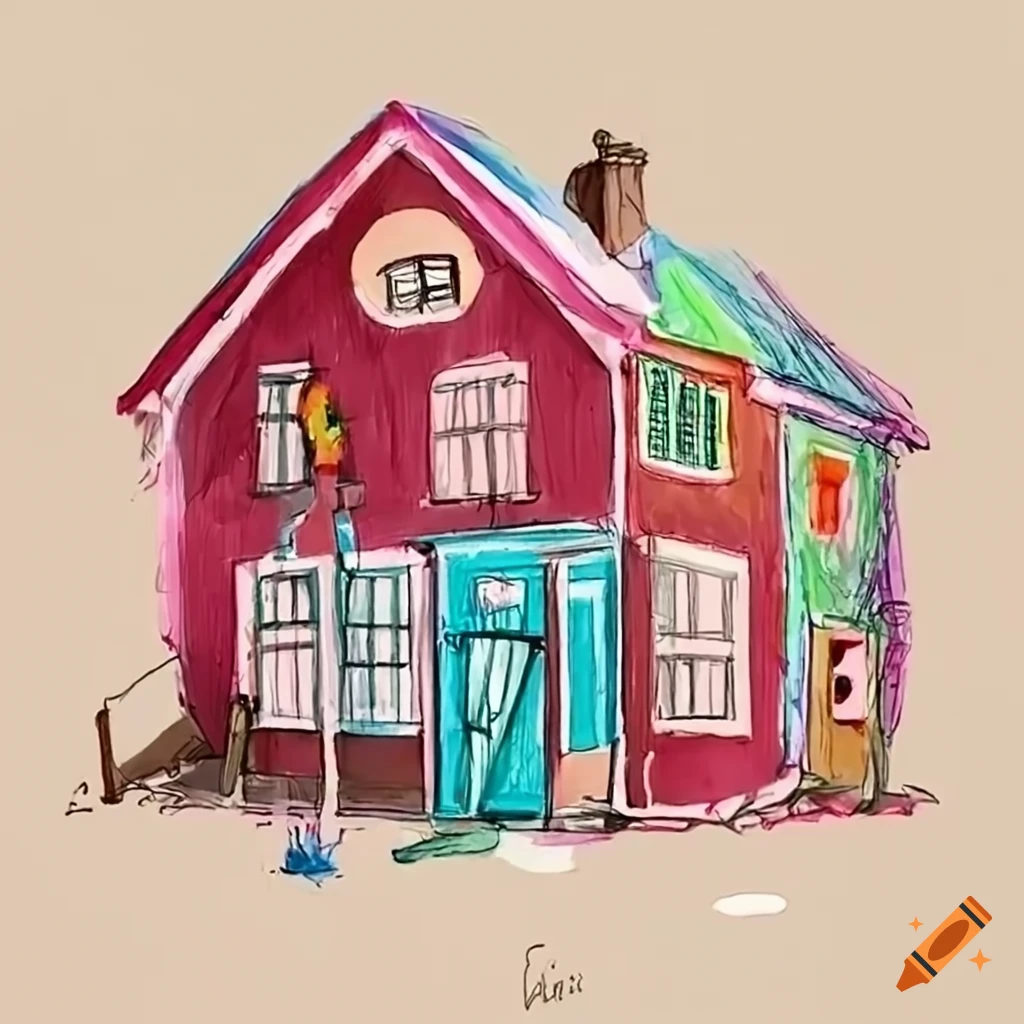 drawing-of-a-house-on-craiyon