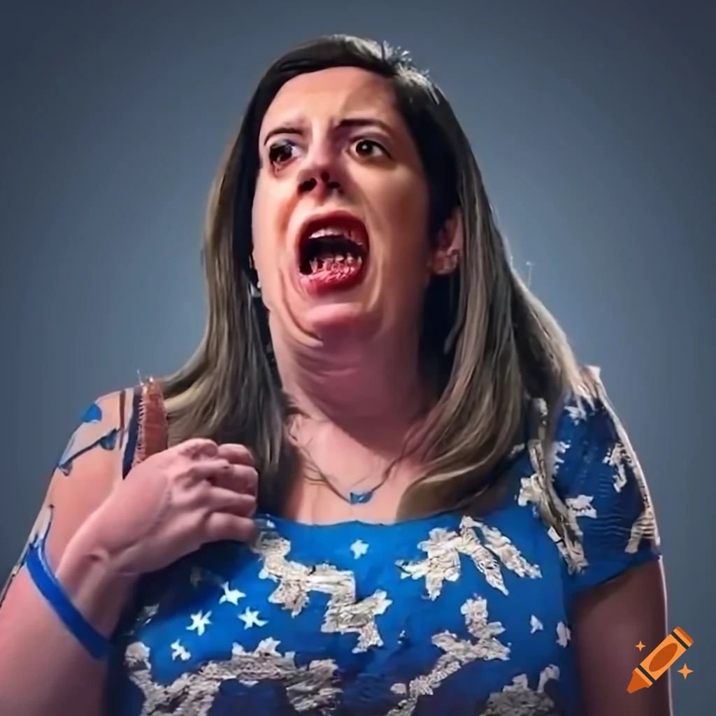 Representative elise stefanik in a passionate scene surrounded by