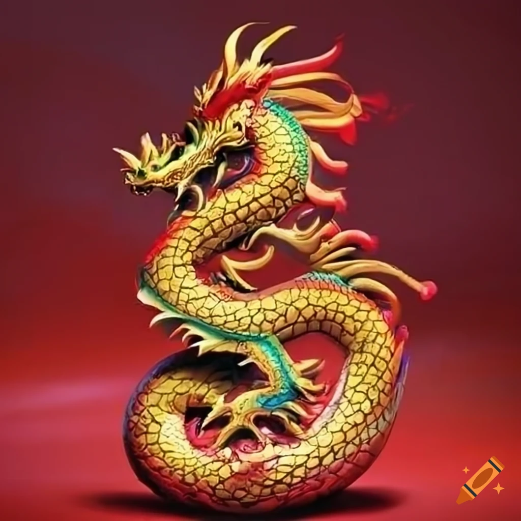 Dragon color 2024 chinese luck on Craiyon