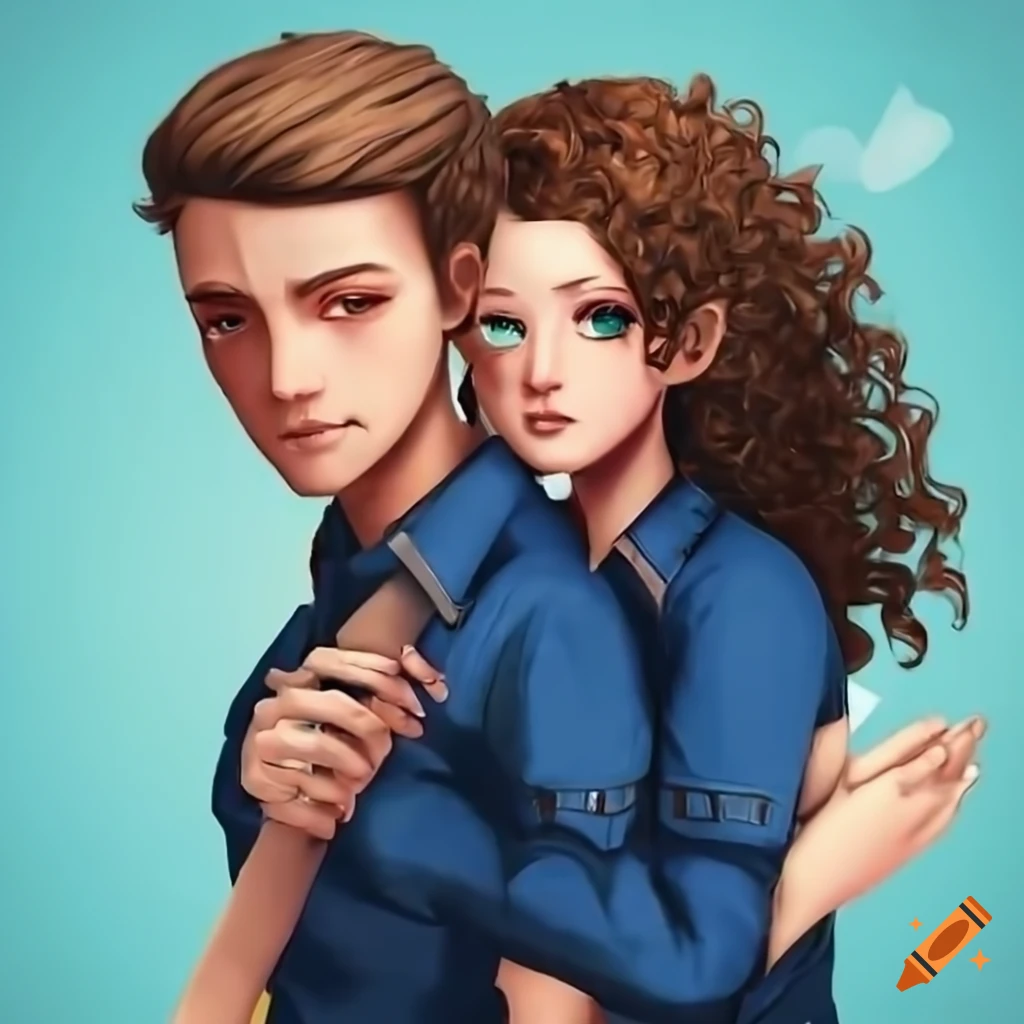 Paramedic couple in dark blue jumpsuits