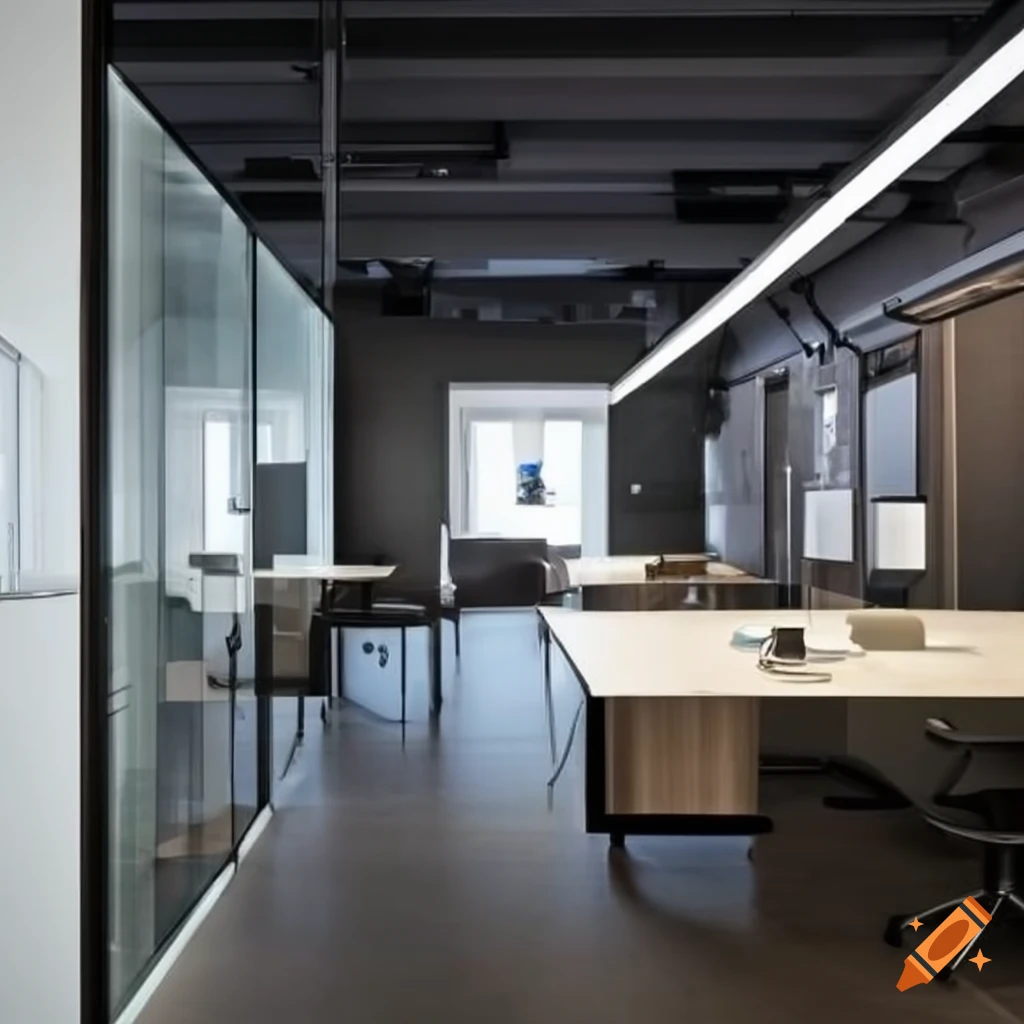 Vitre pour le showroom de la marque "Votre Bureau" avec mobilier de bureau