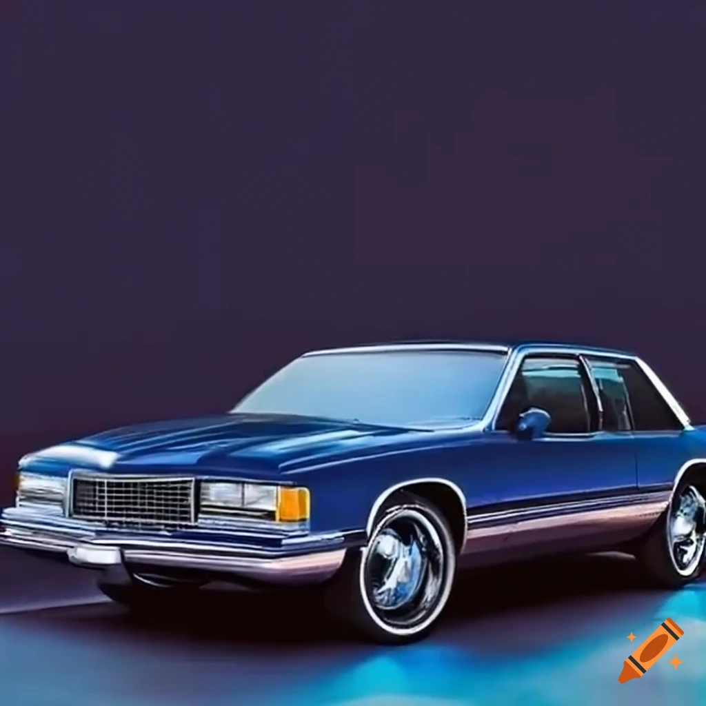 Custom muscle car collection with a 1995 Impala SS and 1982 Chevy Caprice Classic Coupe in midnight blue