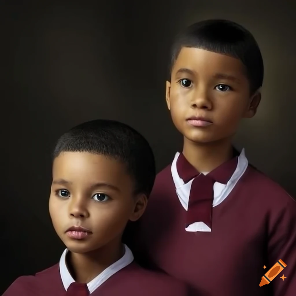 Group of school children with Arabic features lining up in class