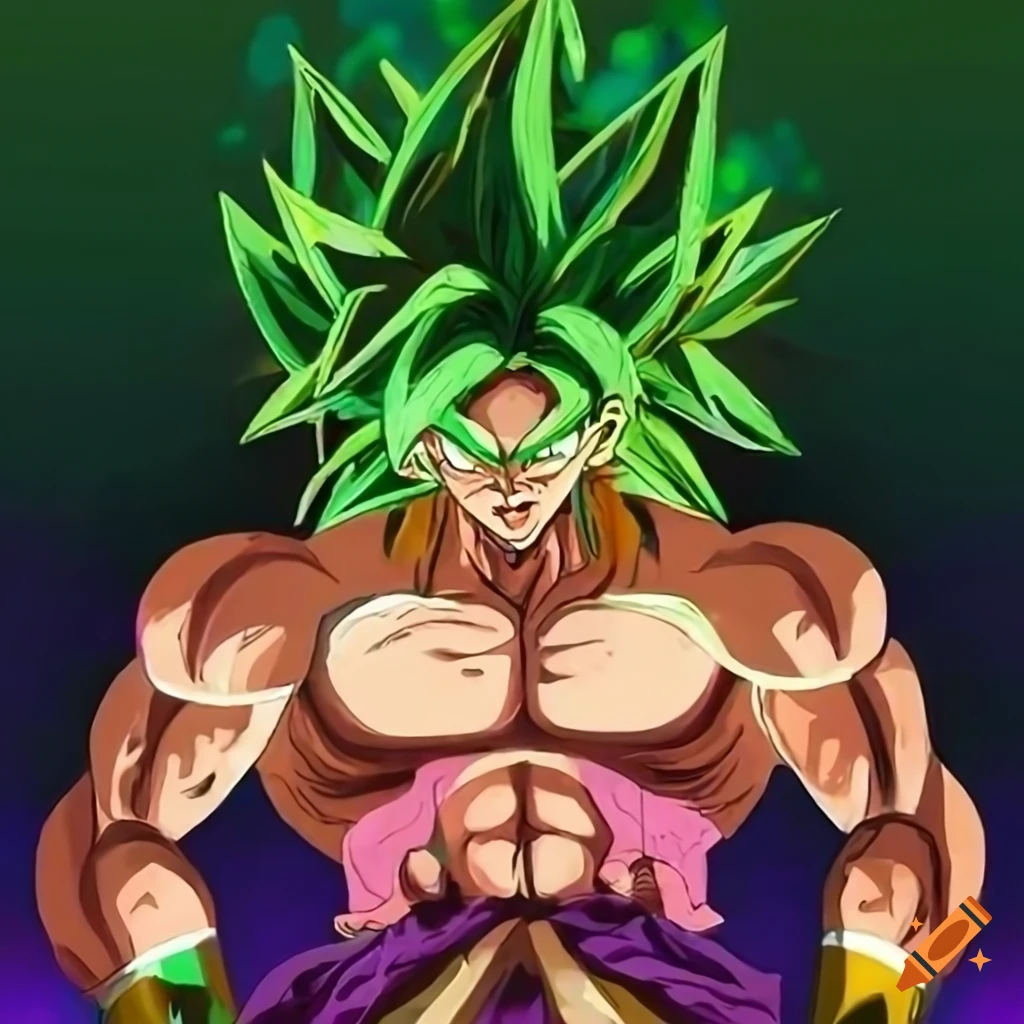 Abstract painting of broly on Craiyon