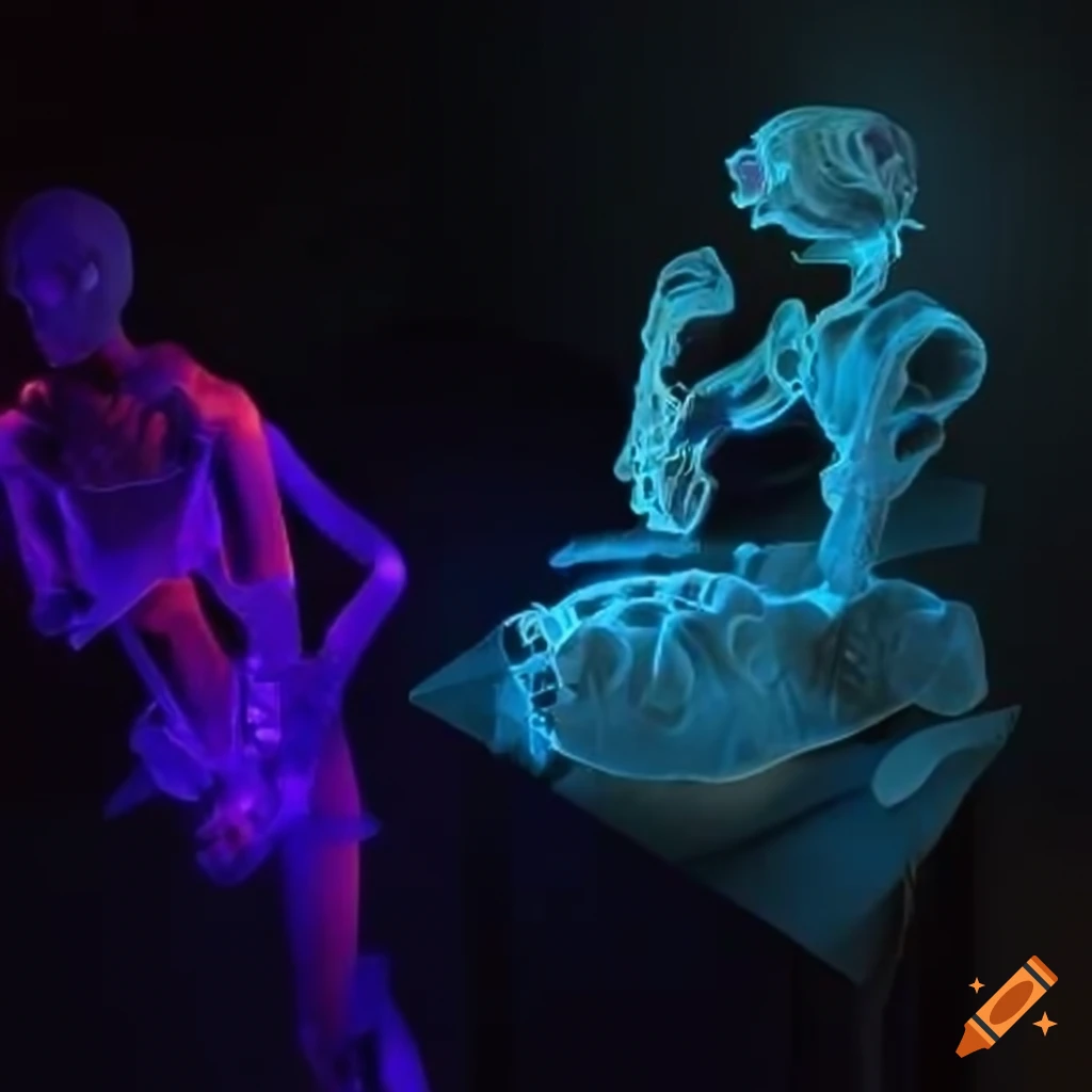 Glowing bioengineered biopunk on Craiyon
