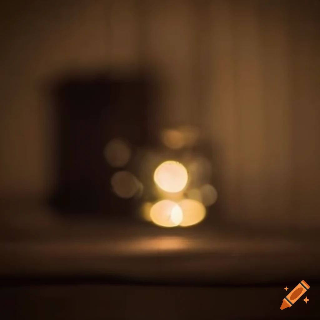Eerie and mysterious still-life composition in a dimly lit room