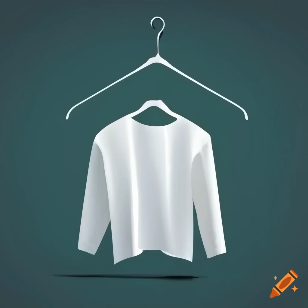 Blank editable clothes on a hanger on a sidewalk