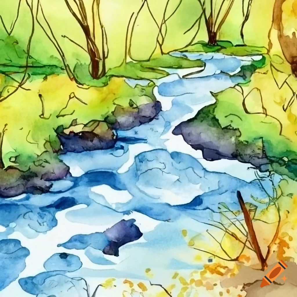 Old slipper in a stream