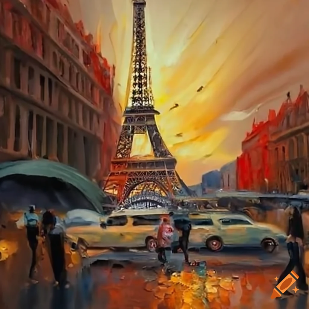 National mourning in France with the Eiffel Tower in the background