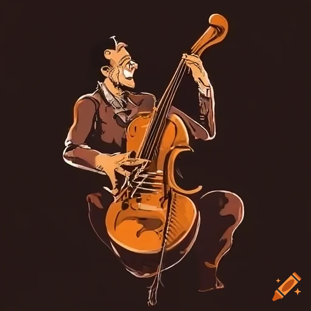 Passionate musician playing his instrument