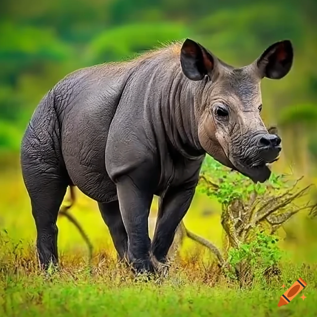 Entelodon in a wild Asian setting