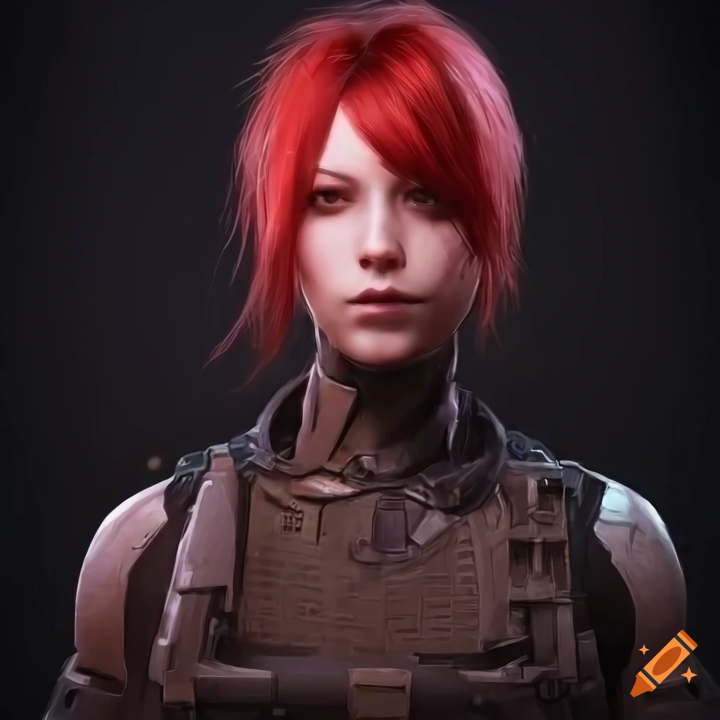 Cyberpunk Female With Heavy Gear And Red Hair In High Definition cyberpunk-female-with-heavy-gear-and-red-hair-in-high-definition