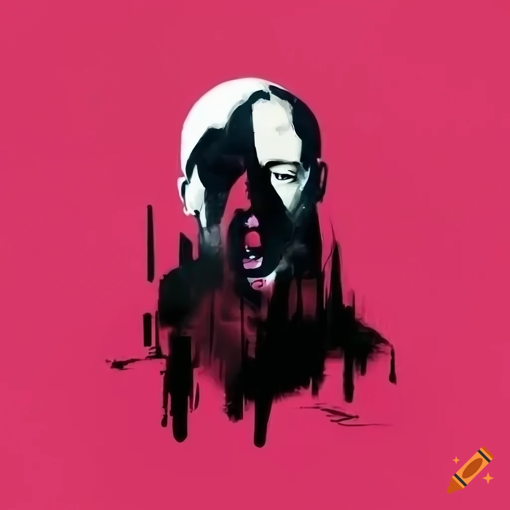 Minimalist, punk, hip-hop, industrial, harsh noise cover art on Craiyon