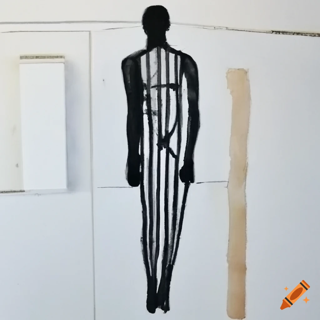 Figurative watercolor painting by Antony Gormley