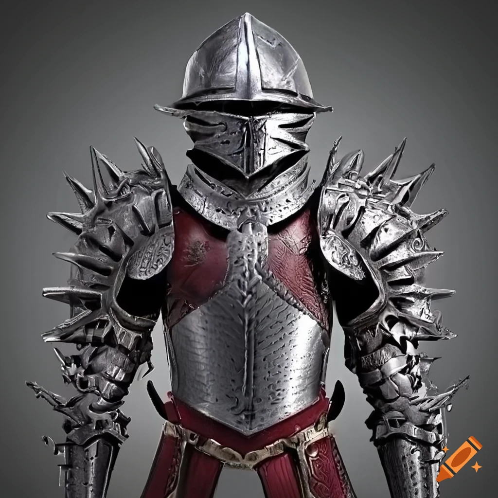 Front view of gothic legendary Bathyscathe armor on Craiyon