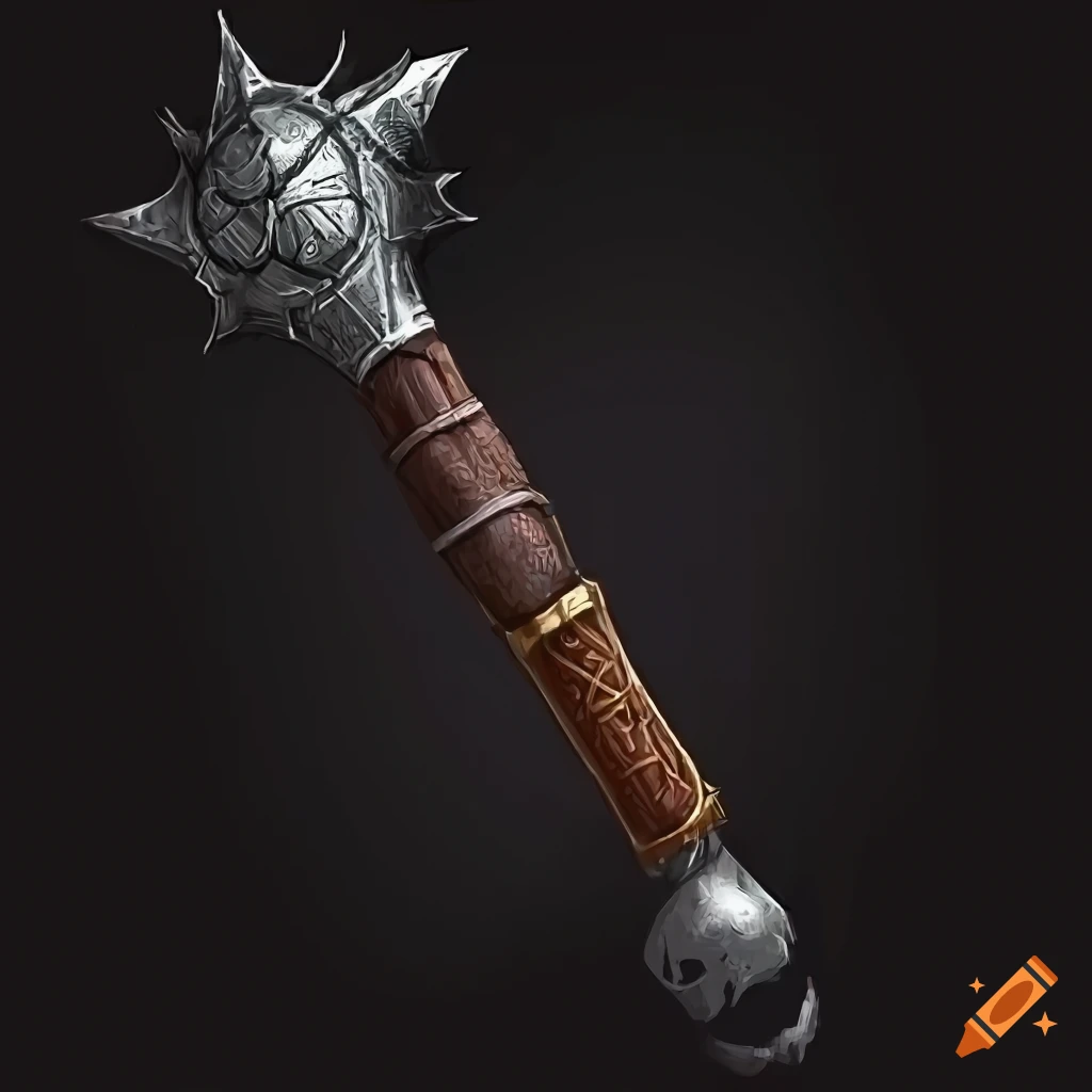 Iron mace weapon for dnd on Craiyon