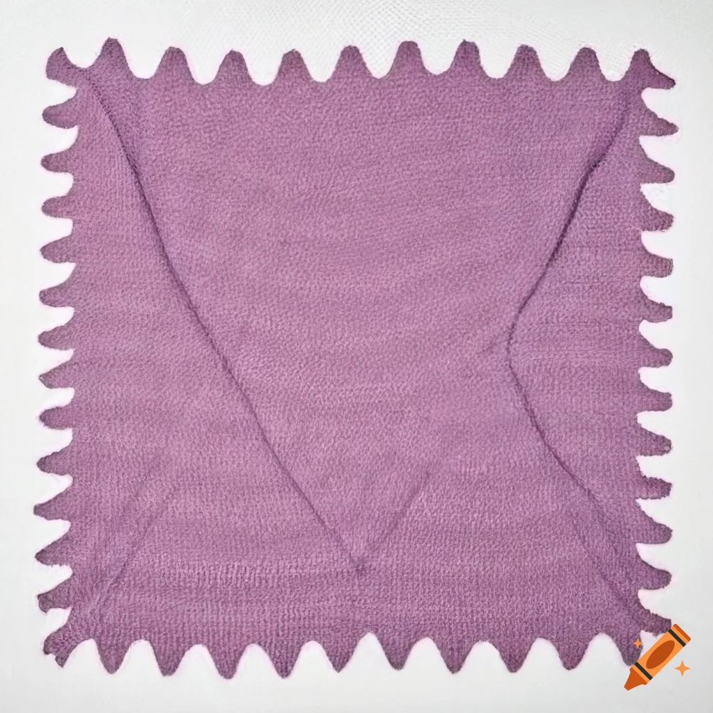 Mauve teardrop-shaped fabric on white background