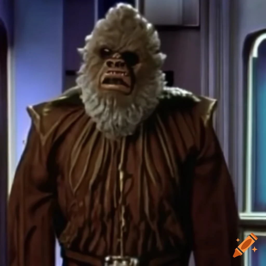 Elderly Bigfoot in a Babylon 5 uniform