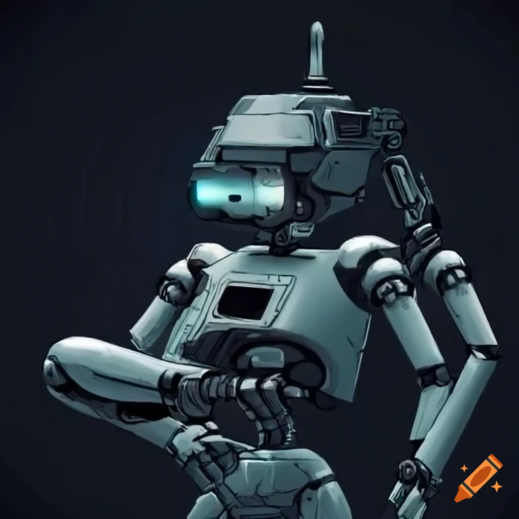 Fourarmed robot piloting a spaceship on Craiyon