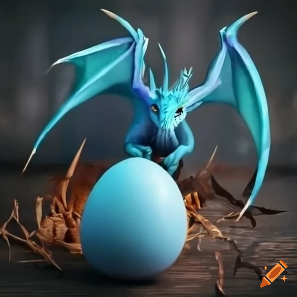 Dragon egg with vibrant colors in high resolution on Craiyon