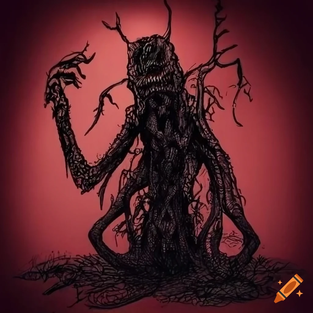 Ink drawing of a horror creature inspired by H.P. Lovecraft stories on ...