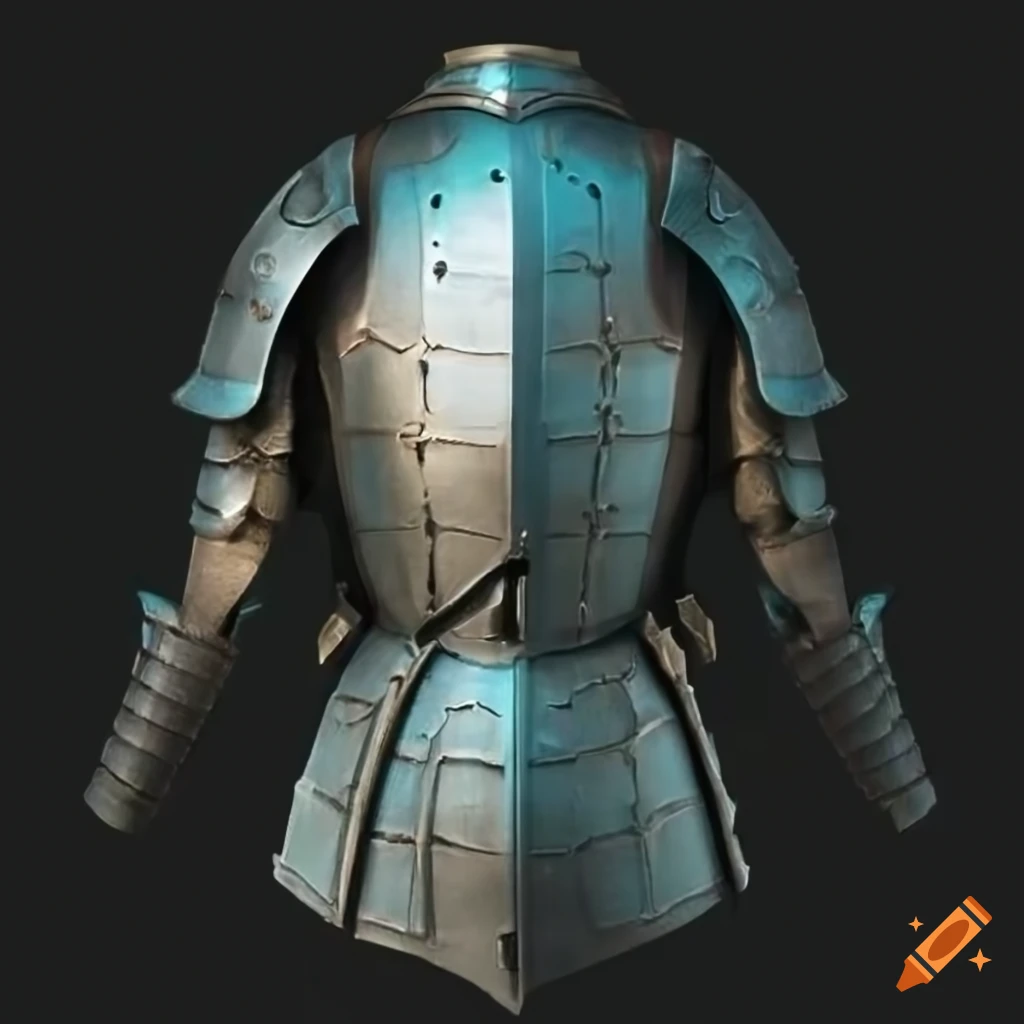 Front view of fluted Bathyscathe armor