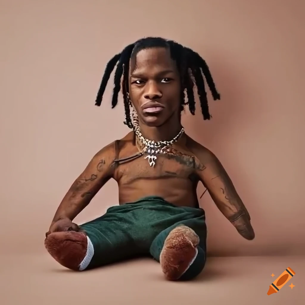 Realistic travis scott plushie inspired by john boyega plushie on Craiyon