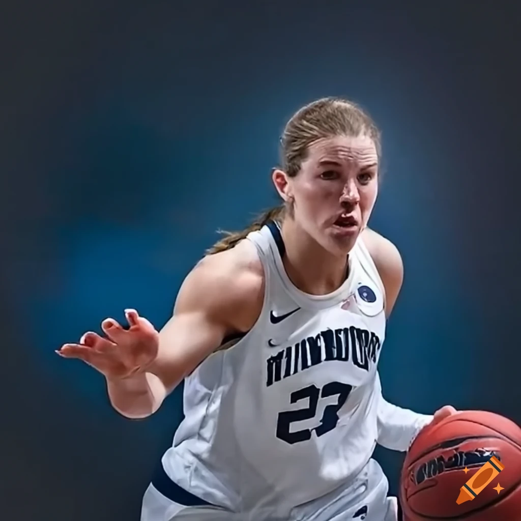 Kelly mazzante playing college basketball for penn state on Craiyon