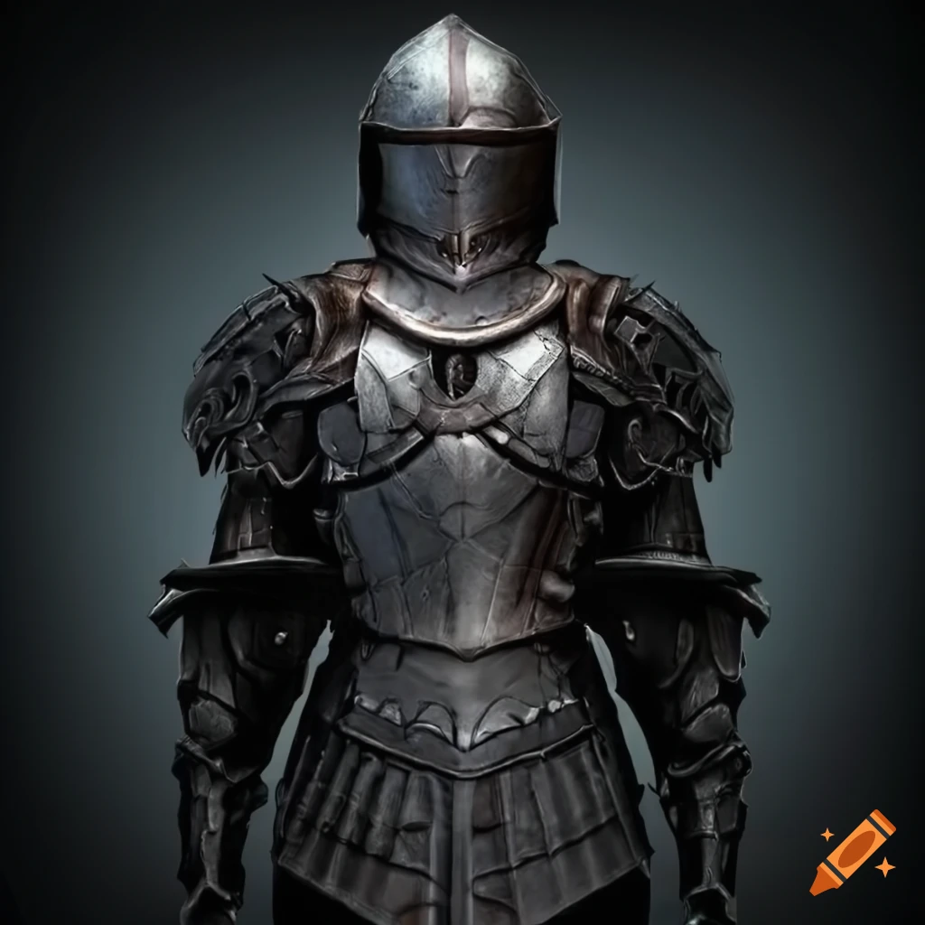 Front view of gothic legendary Bathyscathe armor