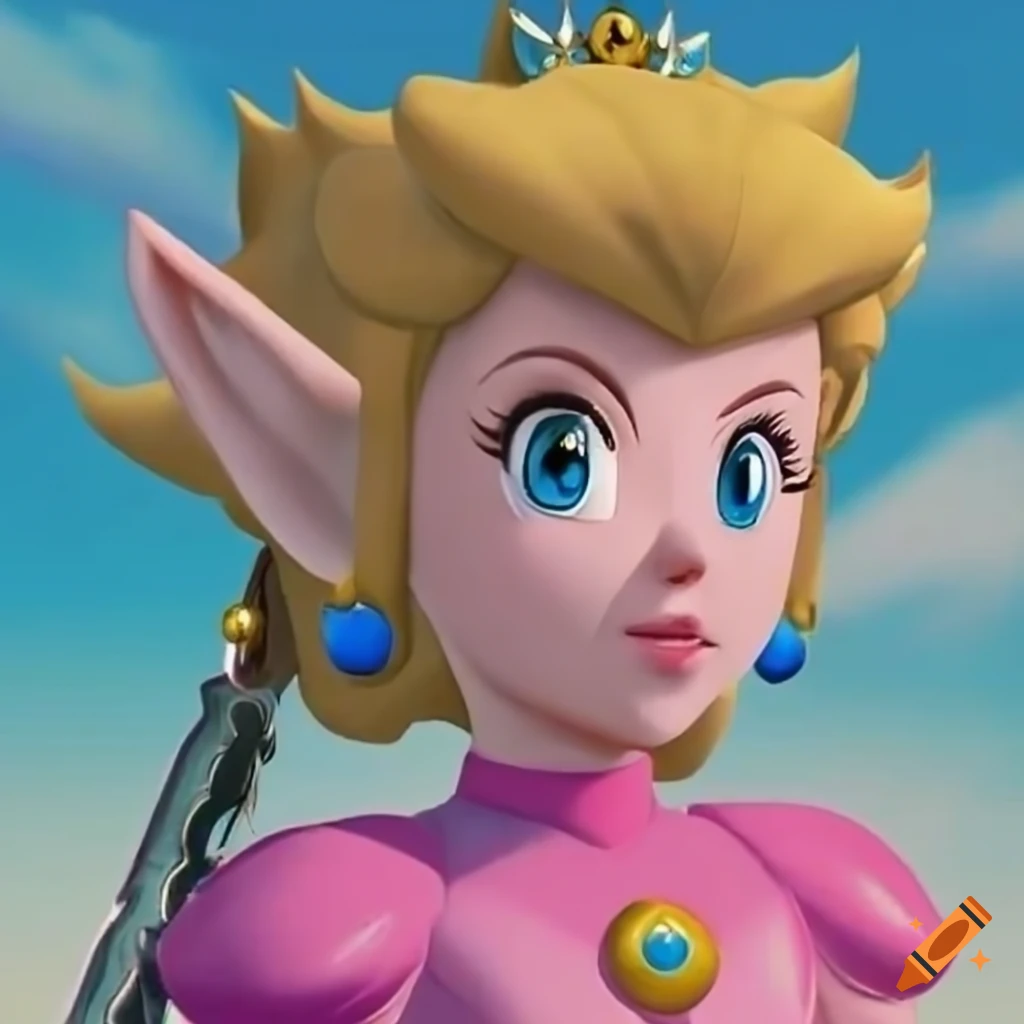 Cosplayer dressing as Princess Peach applying makeup with pink lipstick ...