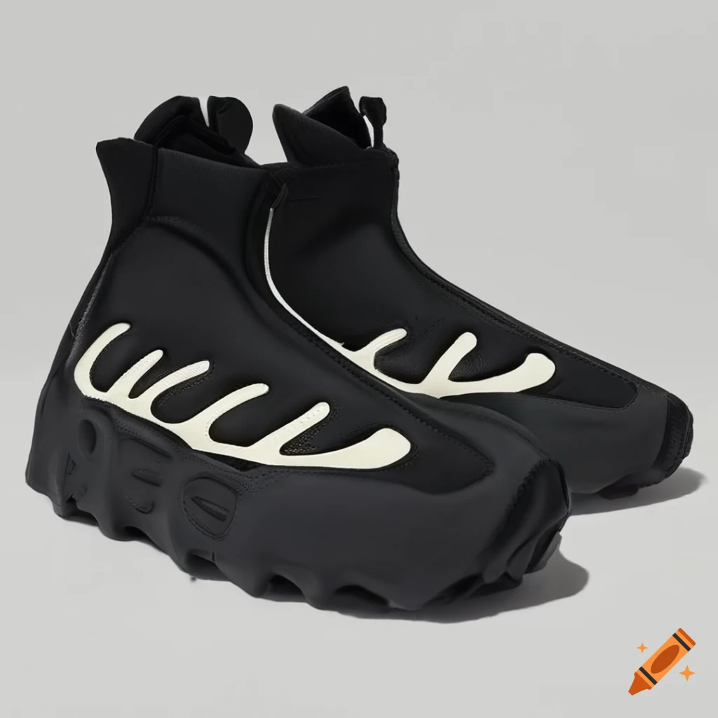Side view of futuristic Yeezy 700 V3 Adidas ski boot slip-on sneaker